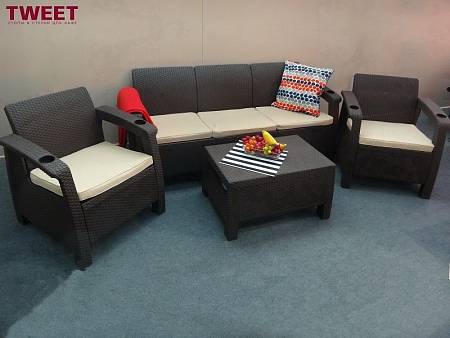 Комплект уличной мебели TWEET Terrace Set Max, белый Комплект уличной мебели TWEET Terrace Set Max, белый