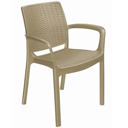 Стул с подлокотниками JERSEY, бежевый Стул с подлокотниками JERSEY, бежевый