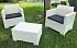 Комплект мебели NEBRASKA Terrace Set (стол, 2 кресла), белый—