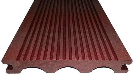 Террасная доска Darvolex полнотелая шовная вельвет, коричневая Террасная доска Darvolex полнотелая шовная вельвет, коричневая