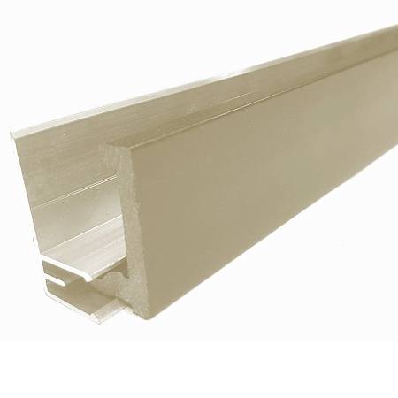 Стартовый (конечный) ДПК + алюминиевый профиль 40x24x3000мм, слоновая кость Стартовый (конечный) ДПК + алюминиевый профиль 40x24x3000мм, слоновая кость