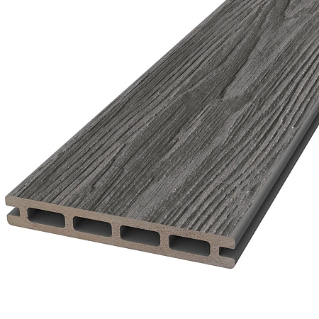 Террасная доска NauticPrime Co-Extrusion шовная ПВХ с тиснением, темно-серый Террасная доска NauticPrime Co-Extrusion шовная ПВХ с тиснением, темно-серый