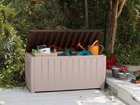 Сундук NOVEL 340л, серый-чёрный Сундук NOVEL 340л, серый-чёрный