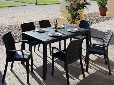 Стул B:rattan INDIANA с подлокотниками, коричневый Стул B:rattan INDIANA с подлокотниками, коричневый