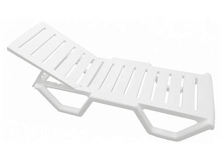 Шезлонг Tweet пластиковый с колёсиками, белый Шезлонг Tweet пластиковый с колёсиками, белый