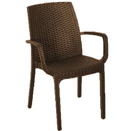 Стул B:rattan INDIANA с подлокотниками, коричневый Стул B:rattan INDIANA с подлокотниками, коричневый