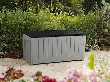 Сундук NOVEL 340л, серый-чёрный Сундук NOVEL 340л, серый-чёрный