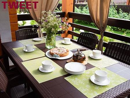 Комплект мебели (стол FIJI Table - 1 шт, стул с подлокотниками JERSEY - 6 шт) Комплект мебели (стол FIJI Table - 1 шт, стул с подлокотниками JERSEY - 6 шт)