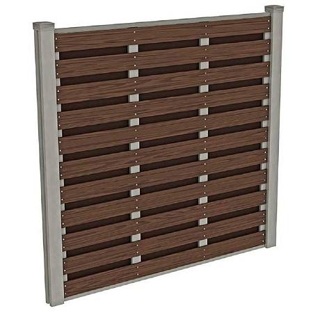 Забор горизонтальный вентилируемый из штакетника ДПК Забор горизонтальный вентилируемый из штакетника ДПК