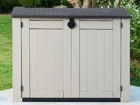 Ящик уличный WOODLAND Store it out Arc 1200л, серо-коричневый Ящик уличный WOODLAND Store it out Arc 1200л, серо-коричневый