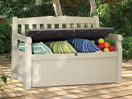 Сундук-лавочка EDEN 265л, бежево-коричневый Сундук-лавочка EDEN 265л, бежево-коричневый