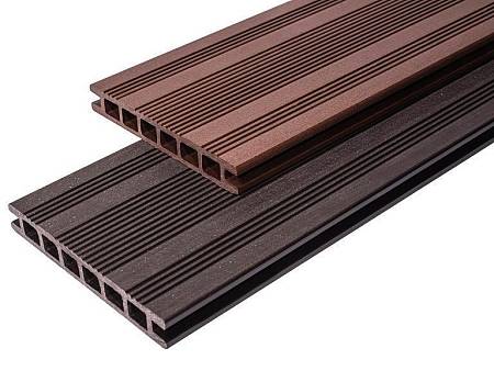 Террасная доска Ecodeck шовная, коричневая Террасная доска Ecodeck шовная, коричневая