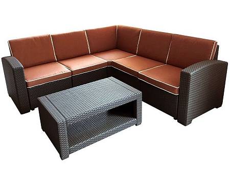 Комплект мебели RATTAN Premium Corner, венге Комплект мебели RATTAN Premium Corner, венге