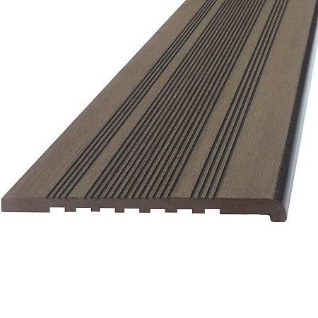 Ступень Ecodeck полнотелая с брашингом, венге Ступень Ecodeck полнотелая с брашингом, венге