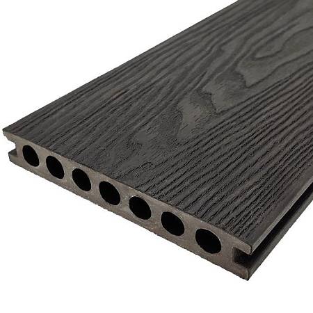 Террасная доска NauticPrime Resine шовная с резиновым верхним слоем, антрацит Террасная доска NauticPrime Resine шовная с резиновым верхним слоем, антрацит