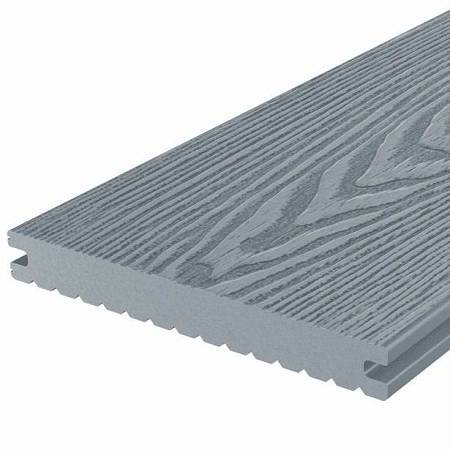 Террасная доска Holzhof Solid полнотелая шовная с тиснением, серая Террасная доска Holzhof Solid полнотелая шовная с тиснением, серая