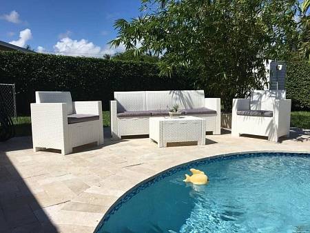 Комплект мебели NEBRASKA Terrace Set (стол, 2 кресла), белый Комплект мебели NEBRASKA Terrace Set (стол, 2 кресла), белый