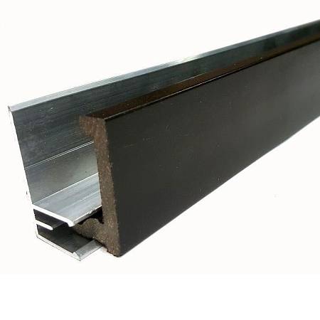 Стартовый (конечный) ДПК + алюминиевый профиль 40x24x3000мм, венге Стартовый (конечный) ДПК + алюминиевый профиль 40x24x3000мм, венге