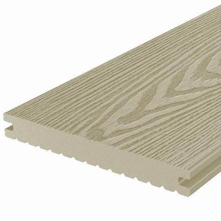 Террасная доска Holzhof Solid полнотелая шовная с тиснением, слоновая кость Террасная доска Holzhof Solid полнотелая шовная с тиснением, слоновая кость