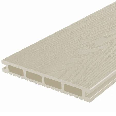 Террасная доска Holzhof универсальная шовная с тиснением, слоновая кость Террасная доска Holzhof универсальная шовная с тиснением, слоновая кость