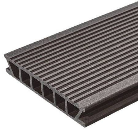 Террасная доска Deckron Classic шовная вельвет, серая Террасная доска Deckron Classic шовная вельвет, серая
