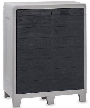 Тумба уличная WOODY'S XL (глубокий), 2-х дверная с 2 полками, антрацит Тумба уличная WOODY'S XL (глубокий), 2-х дверная с 2 полками, антрацит