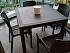 Стол обеденный квадратный FIJI Quatro Table, коричневый—1