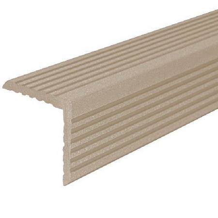 Уголок ДПК равнополочный 57x57x3000мм вельвет, слон кость Уголок ДПК равнополочный 57x57x3000мм вельвет, слон кость