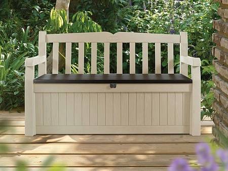 Сундук-лавочка EDEN 265л, бежево-коричневый Сундук-лавочка EDEN 265л, бежево-коричневый