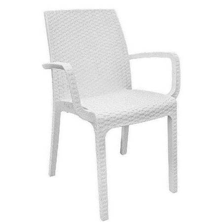 Стул B:rattan INDIANA с подлокотниками, белый Стул B:rattan INDIANA с подлокотниками, белый