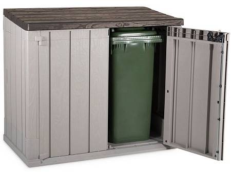 Ящик уличный TOOMAX Wood Style 842л, серо-коричневый Ящик уличный TOOMAX Wood Style 842л, серо-коричневый