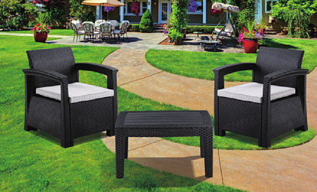 Комплект мебели RATTAN Comfort 3, венге Комплект мебели RATTAN Comfort 3, венге