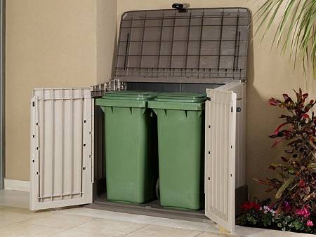 Ящик уличный WOODLAND 30 Store it out Midi 845л, бежево-коричневый Ящик уличный WOODLAND 30 Store it out Midi 845л, бежево-коричневый