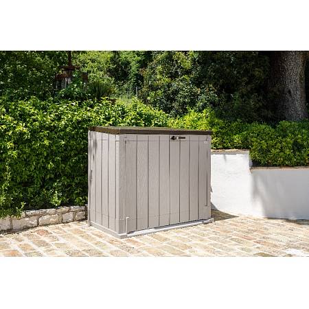 Ящик пластиковый TOOMAX Wood Style 1270л, серо-коричневый Ящик пластиковый TOOMAX Wood Style 1270л, серо-коричневый