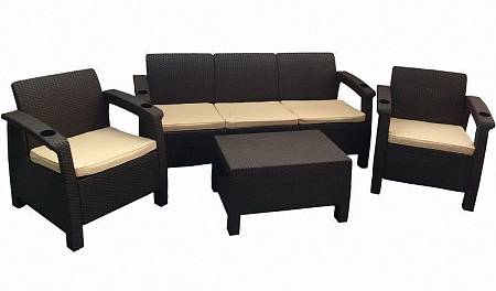 Комплект уличной мебели TWEET Terrace Set Max, венге Комплект уличной мебели TWEET Terrace Set Max, венге