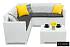 Комплект мебели NEBRASKA Corner Set (углов. диван, столик), белый—1