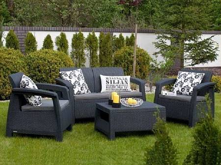 Комплект уличной мебели CORFU Box Set, коричневый Комплект уличной мебели CORFU Box Set, коричневый