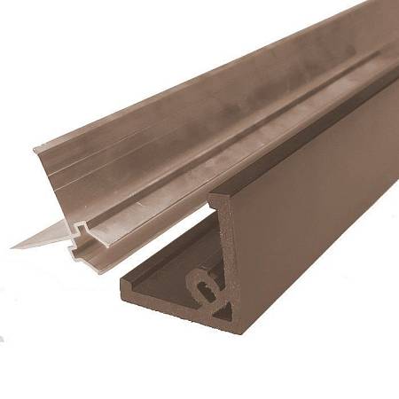 Уголок ДПК + алюминиевый профиль 50x50x3000мм, коричневый Уголок ДПК + алюминиевый профиль 50x50x3000мм, коричневый
