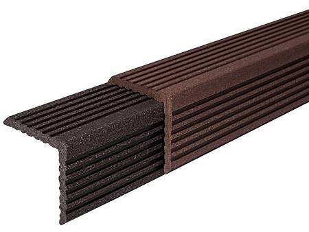 Уголок ДПК равнополочный 57x57x3000мм вельвет, венге Уголок ДПК равнополочный 57x57x3000мм вельвет, венге