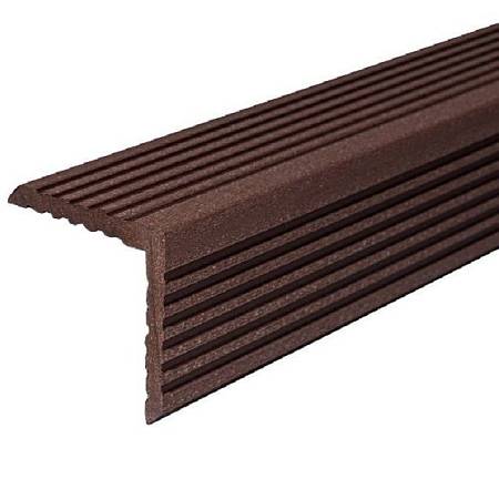 Уголок ДПК равнополочный 57x57x3000мм вельвет, коричневый Уголок ДПК равнополочный 57x57x3000мм вельвет, коричневый