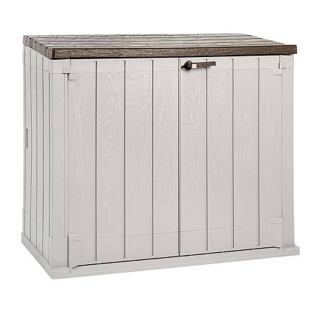 Ящик пластиковый TOOMAX Wood Style 1270л, серо-коричневый Ящик пластиковый TOOMAX Wood Style 1270л, серо-коричневый