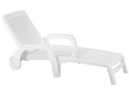 Шезлонг B:rattan MIAMI складной, белый Шезлонг B:rattan MIAMI складной, белый