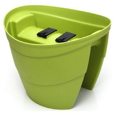 Цветочница-кашпо на перила Lilac, зеленая Цветочница-кашпо на перила Lilac, зеленая