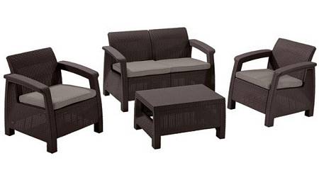 Комплект мебели CORFU Russia Set, коричневый Комплект мебели CORFU Russia Set, коричневый