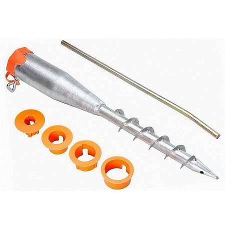 Винтовая опора зонта для вкручивания в грунт 26-55x550x1800мм Винтовая опора зонта для вкручивания в грунт 26-55x550x1800мм