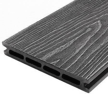 Террасная доска NauticPrime (Light) Esthetic Wood шовная с тиснением, антрацит Террасная доска NauticPrime (Light) Esthetic Wood шовная с тиснением, антрацит