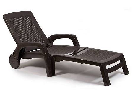 Шезлонг B:rattan MIAMI складной, коричневый Шезлонг B:rattan MIAMI складной, коричневый