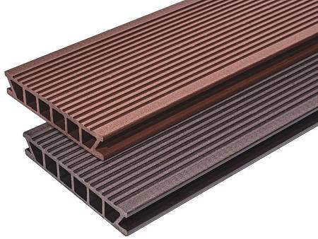 Террасная доска Deckron Classic шовная вельвет, венге Террасная доска Deckron Classic шовная вельвет, венге