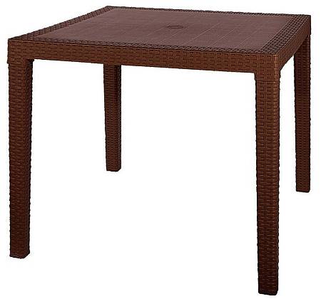 Стол обеденный квадратный FIJI Quatro Table, коричневый Стол обеденный квадратный FIJI Quatro Table, коричневый