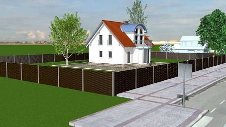 Забор "ПЛЕТЁНКА" из дранки ДПК и алюминиевых профилей HILST Забор "ПЛЕТЁНКА" из дранки ДПК и алюминиевых профилей HILST